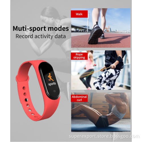 Hot Sell Smartband Bracelet Sleep Monitor Fitness Tracker M4 Sport Smart Bracelet Band